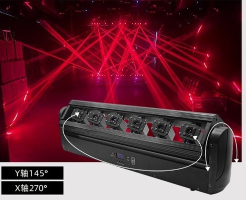 6 Ogen Bewegend Hoofd LED Stage Lighting Bar Swing Roterende RGB